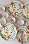 Hermia Juego de Desayuno de Porcelana de 14 Piezas Multicolor